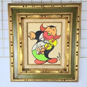 Xavier Cugat Clown Playing Violin Hand Done Signed Original Serigraph